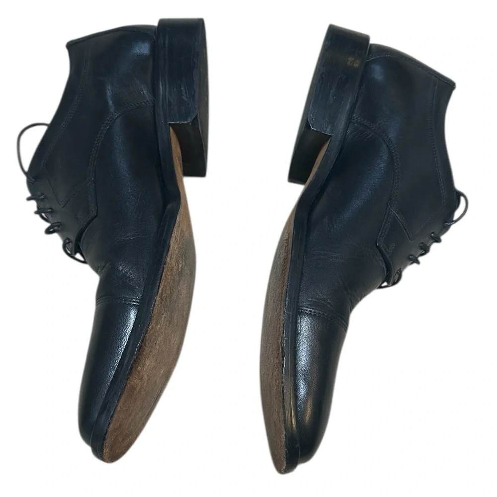 Johnston & Murphy Black Leather Oxfords 10 1/2 M
